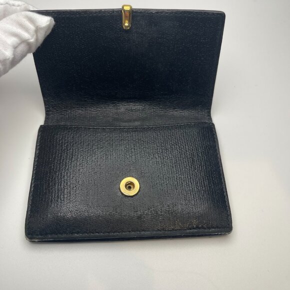 YSL Y Line Compact Wallet  Wallet - Black w/ Gold - Preowned - Picture 6 of 11